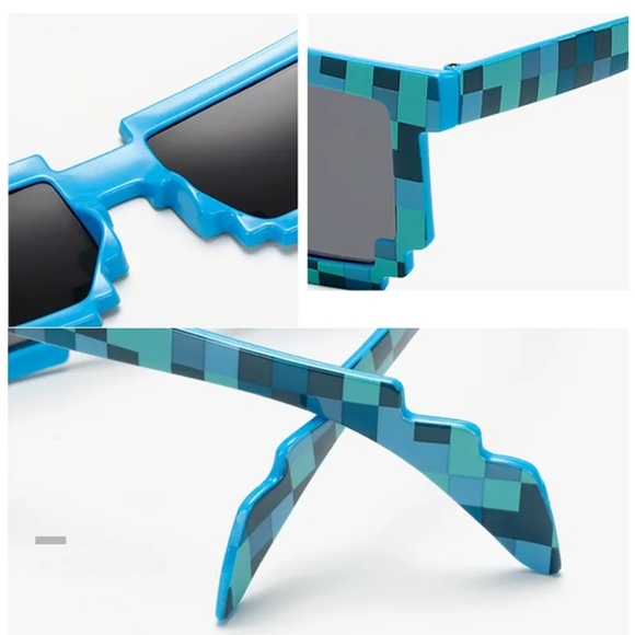 5/25 kids Minecraft themed sunglasses 2 colors avail Green or Blue new in pack. - Picture 7 of 14